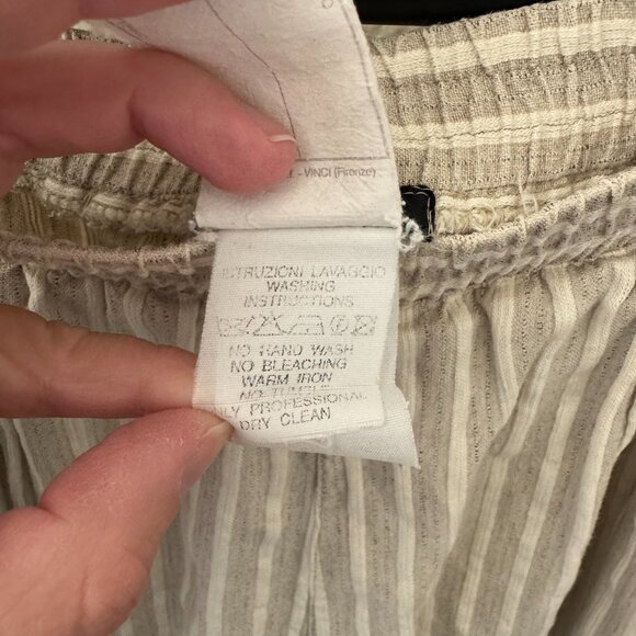 Emporio Armani Beige Italian Linen Taper Leg Pants Size Medium - Picture 9 of 12